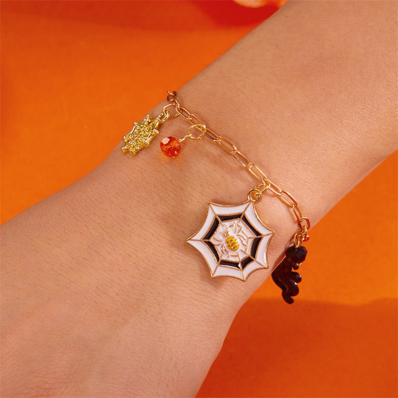 Wholesale  Pumpkin Ghost Paper Card Bracelet